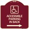 Signmission Accessible Parking on Right Arrow W/ Graphic Heavy-Gauge Aluminum Sign, 18" x 18", BU-1818-24355 A-DES-BU-1818-24355 - alternate 1